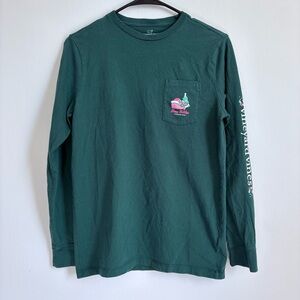 Vineyard Vines Men's Teal Long Sleeve Tee